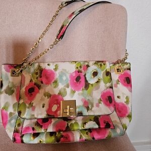 Giani Bernini Floral Shoulder Bag in Pink, Green and Cream